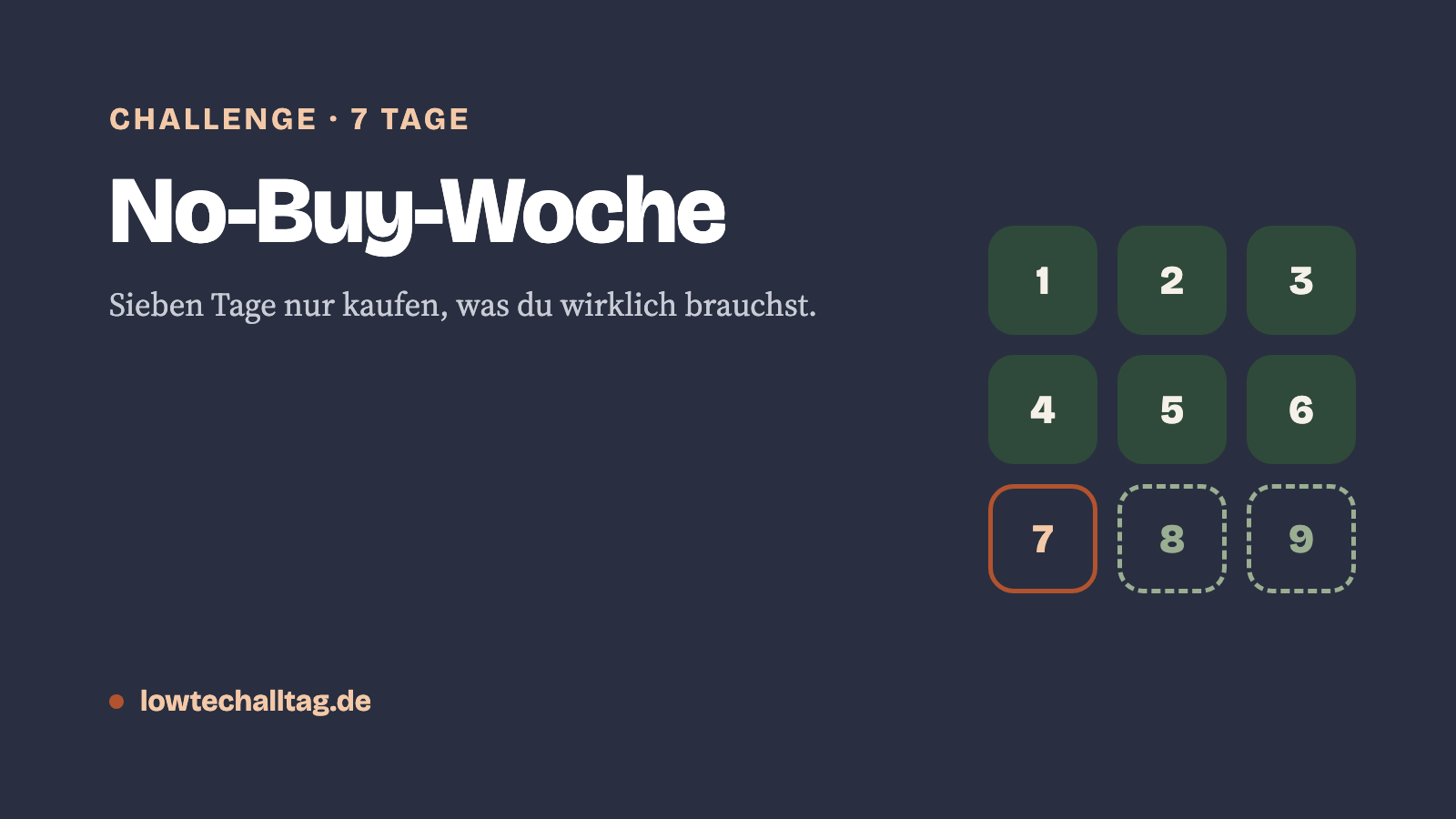 No-Buy-Woche