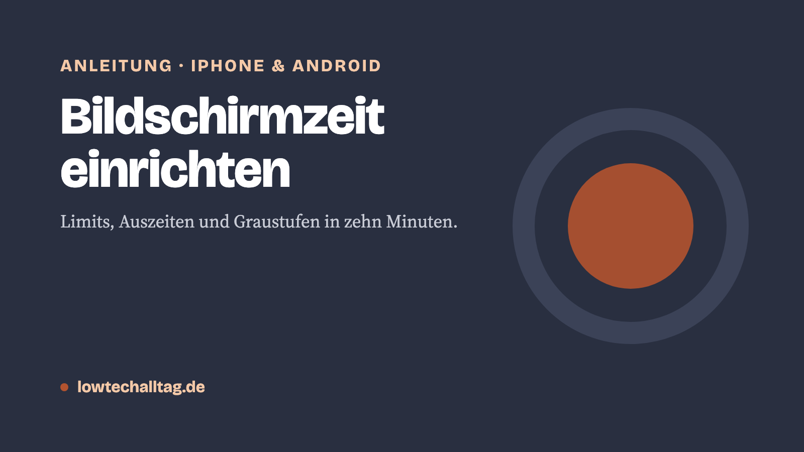 Bildschirmzeit einrichten