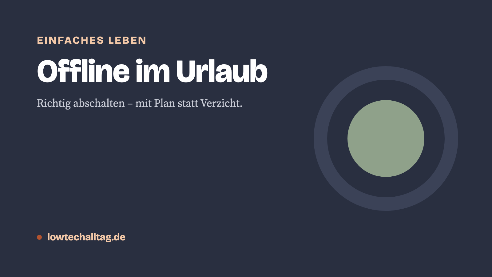Offline im Urlaub
